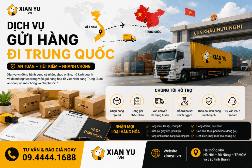 dịch vụ gửi hàng đi trung quốc - xianyu.vn
