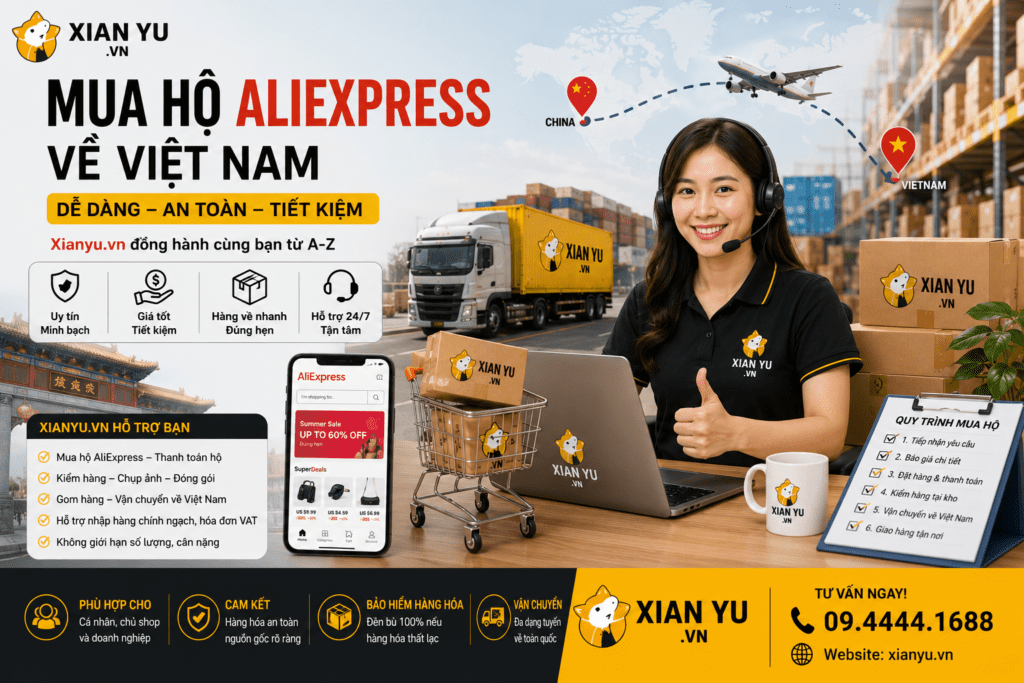 dịch vụ mua hàng aliexpress tại xianyu.vn