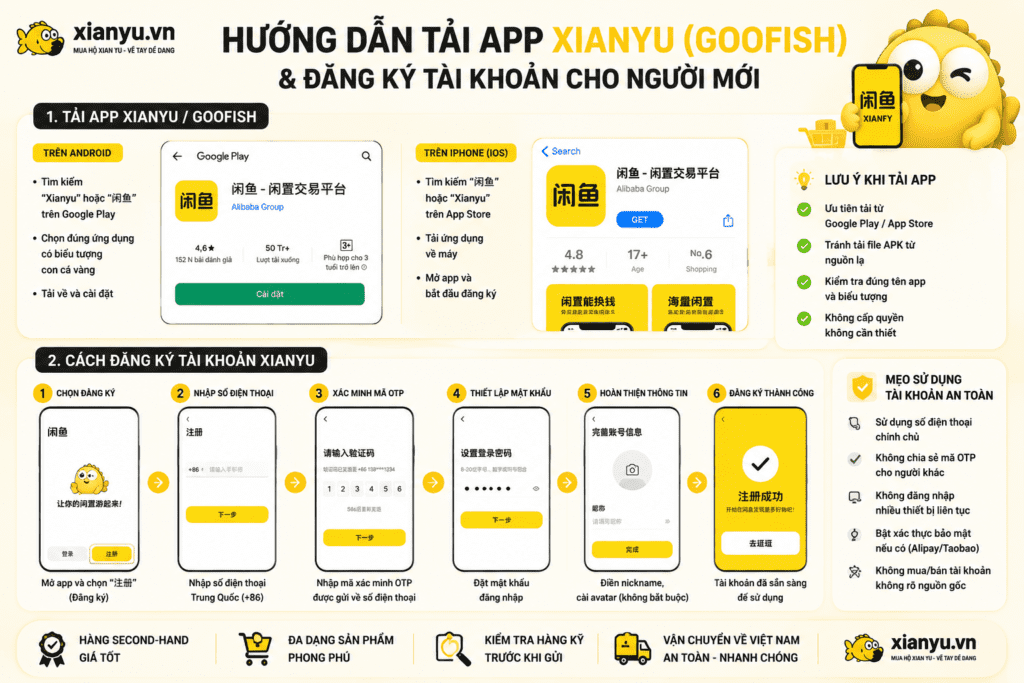 hướng dẫn tải app xiayyu