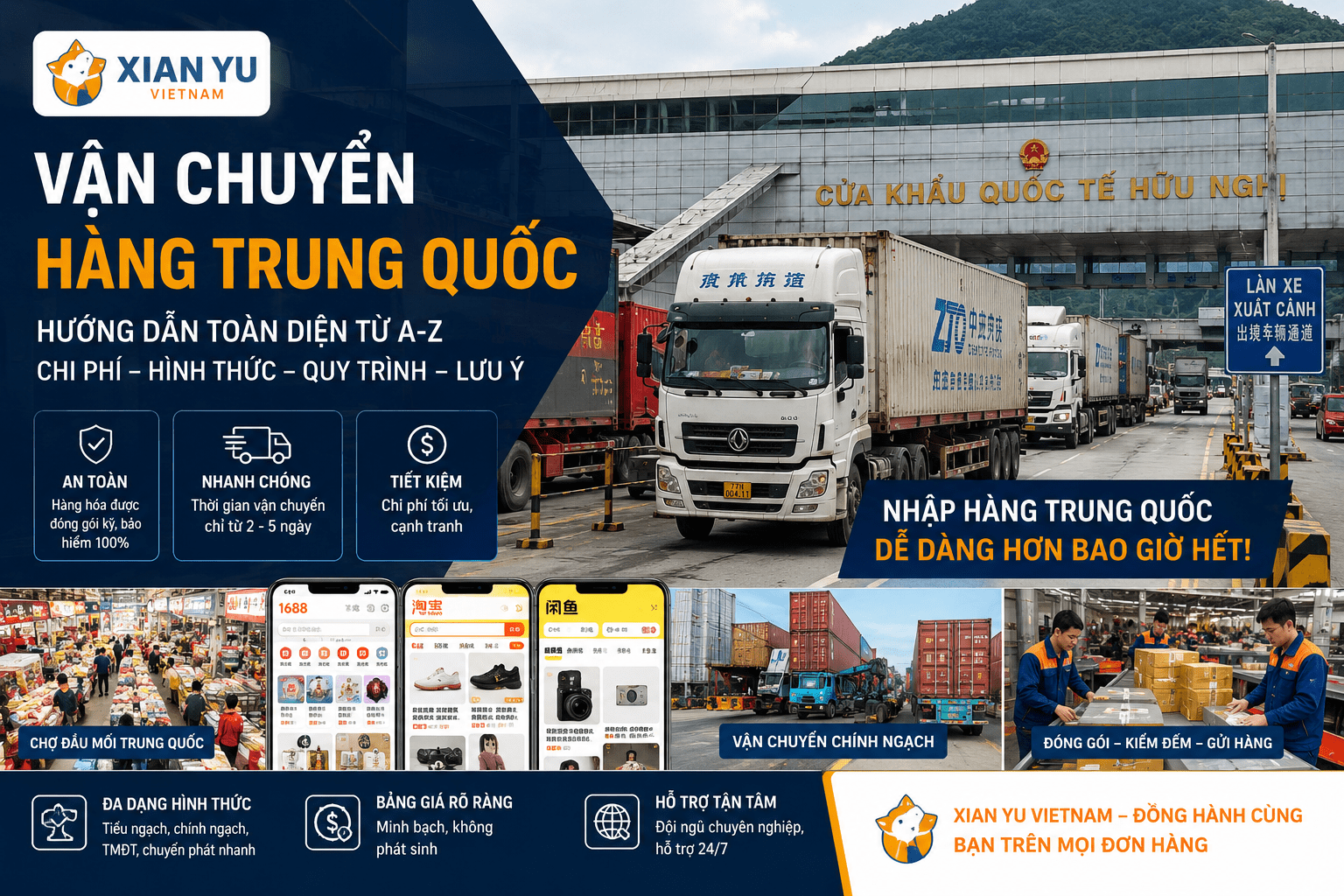 hướng dẫn vận chuyển hàng Trung Quốc về Việt Nam