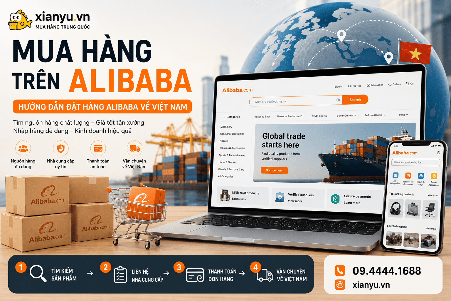 hướng dẫn mua hàng trên alibaba