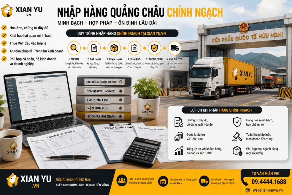 nhập hàng quảng châu chính ngạch