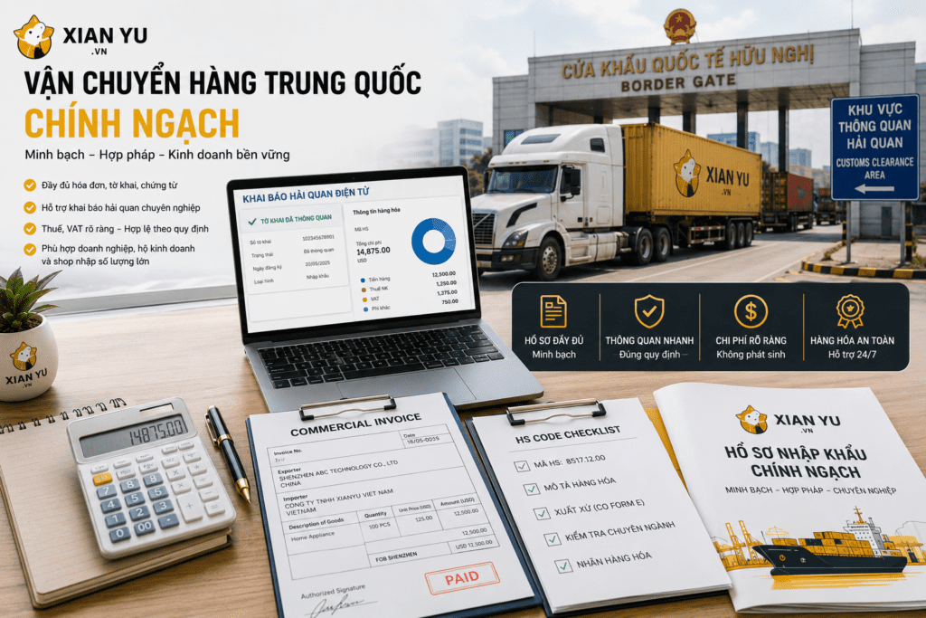 vận chuyển hàng trung quốc chính ngạch
